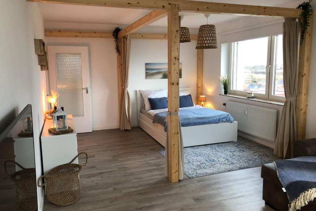 Yachtpanorama Weser Und Yachthafenblick 1 Zi 7Og เบรเมอร์ฮาเฟิน ภายนอก รูปภาพ